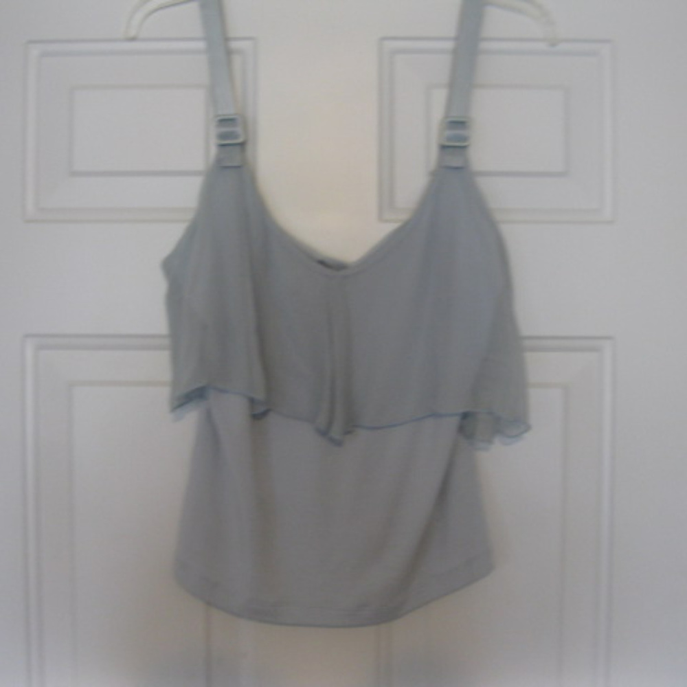 Allen B. Allen Schwartz Baby Blue Camisole Top L